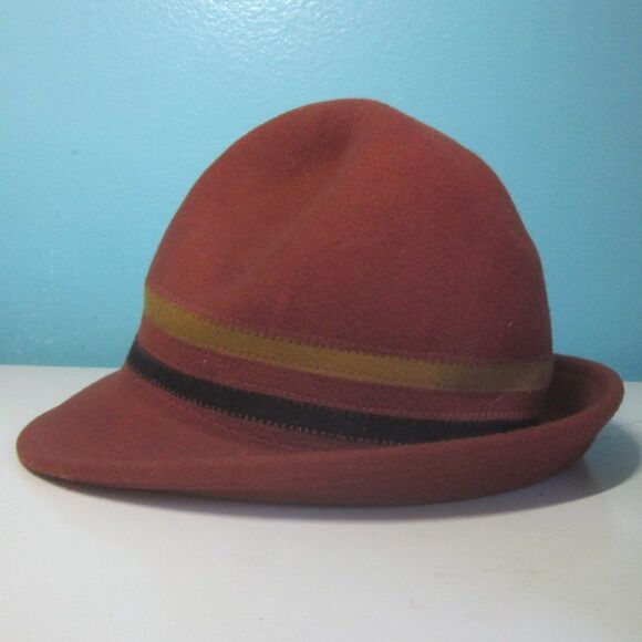 Adora Rusty Orange Wool Hat "One Size" - Picture 3 of 11